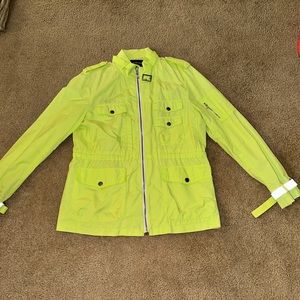 Vintage 2002 Calvin Klein rain jacket in lime/froze  yellow size L
